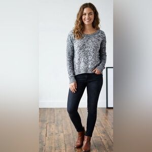 American Eagle Outfitters Marled Gray Women's Sweater